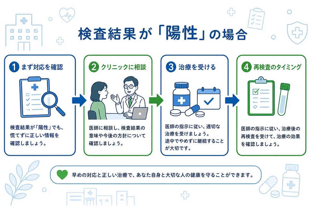 検査結果が「陽性」だった場合の対応と治療の流れ