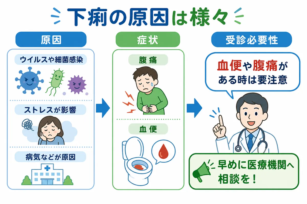 下痢 が 続く 腹痛 なし