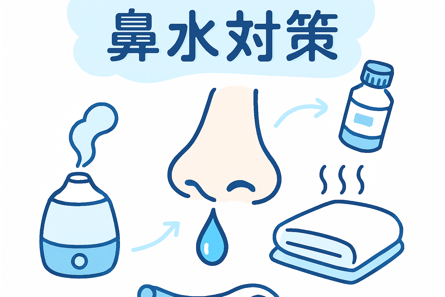 鼻水が止まらない際の3つの病気