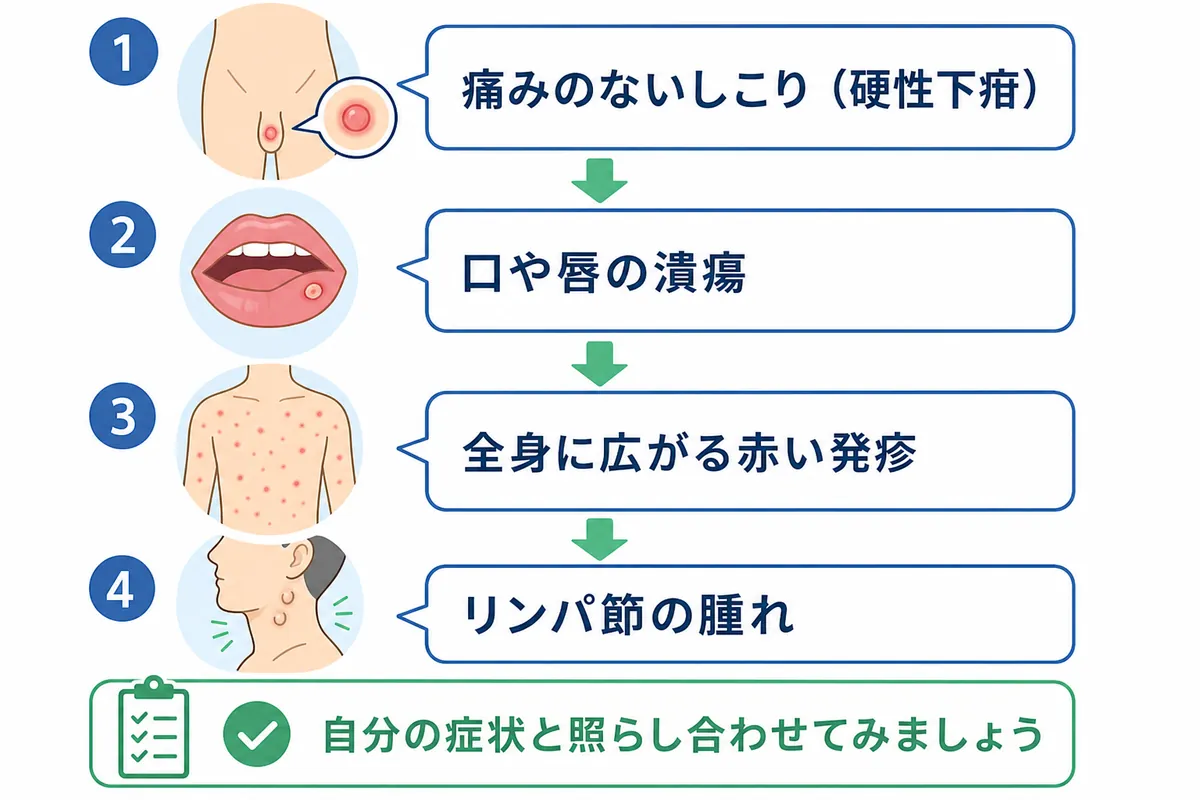 もしかして梅毒?写真で見る初期症状セルフチェック