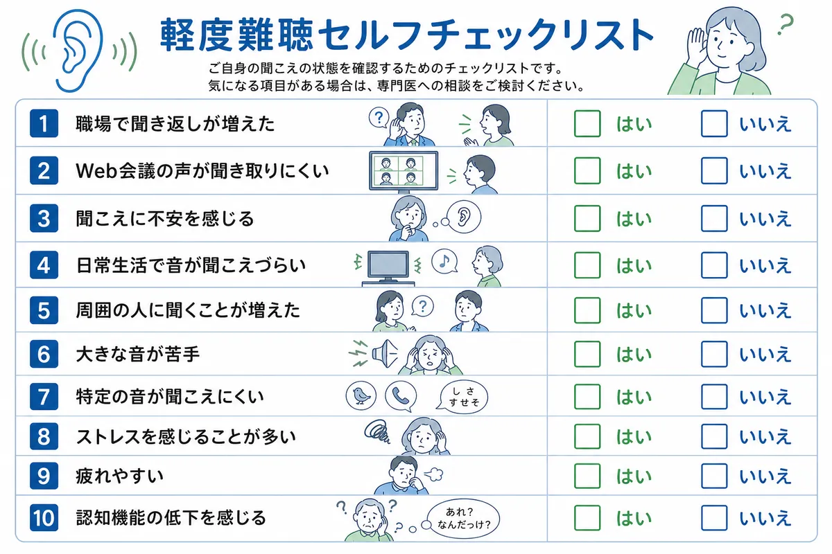 もしかして軽度難聴?まずはセルフチェックリストで確認