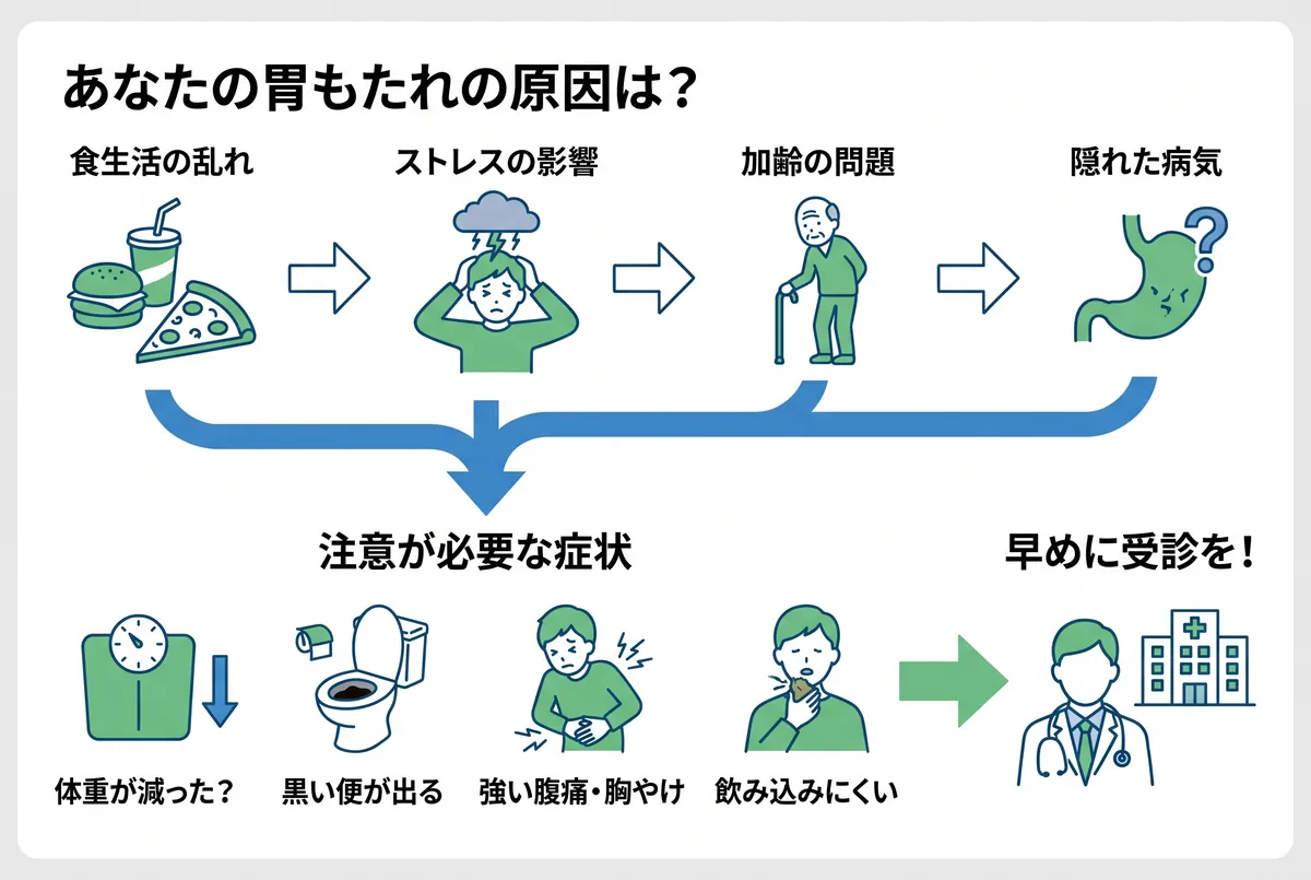 胃 もたれ 続く 胃がん