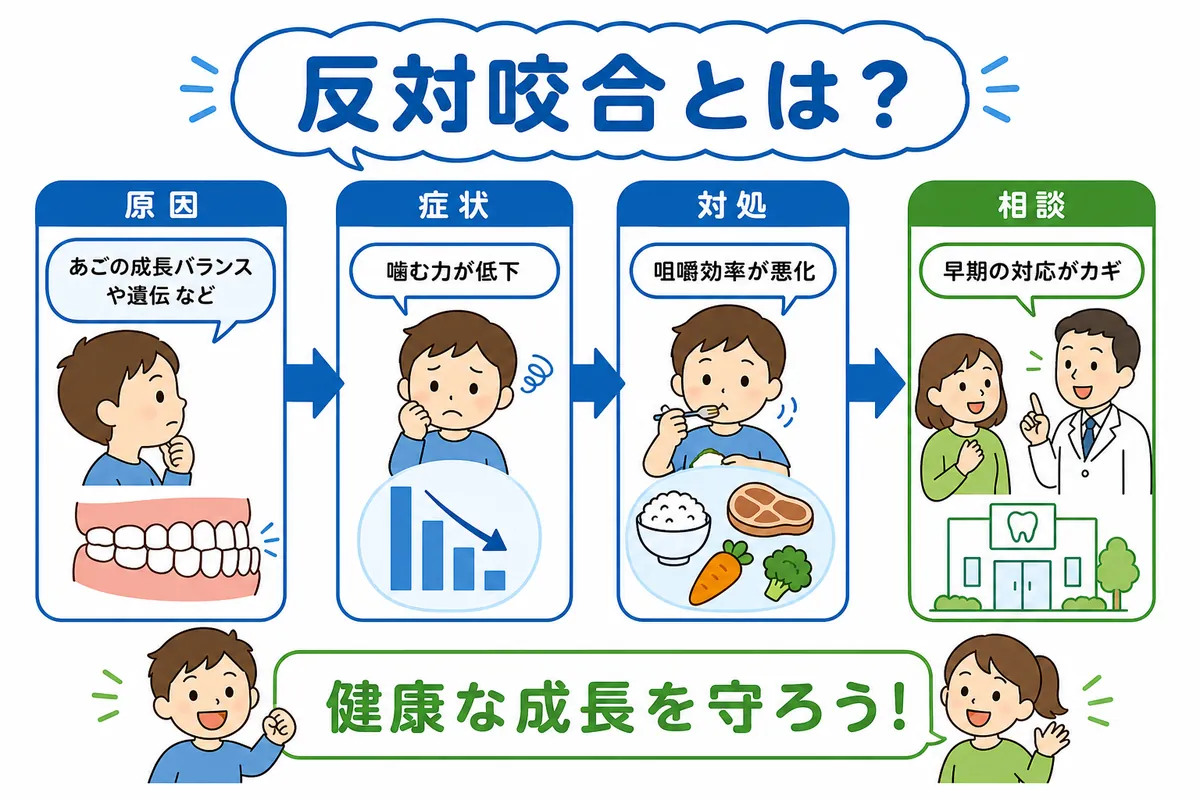 研究報告からわかること｜反対咬合は「噛む力」と「咀嚼効率」を低下させる