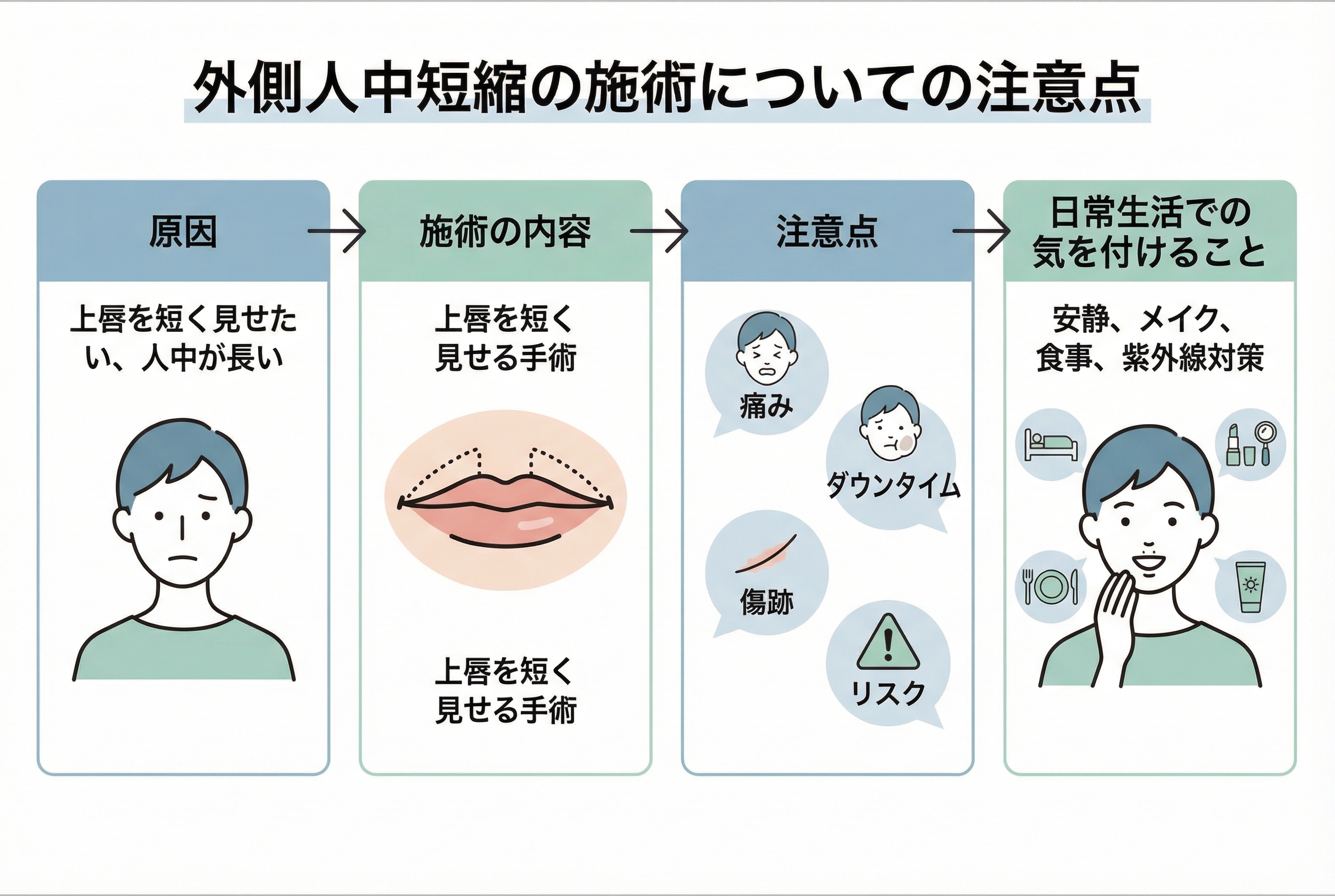 外側人中短縮の施術：知っておきたい注意点5選