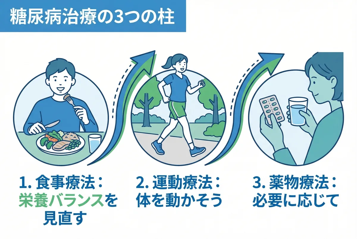 糖尿病治療の3つの柱｜横浜市鶴見区｜内科、糖尿病内科なら渡辺医院