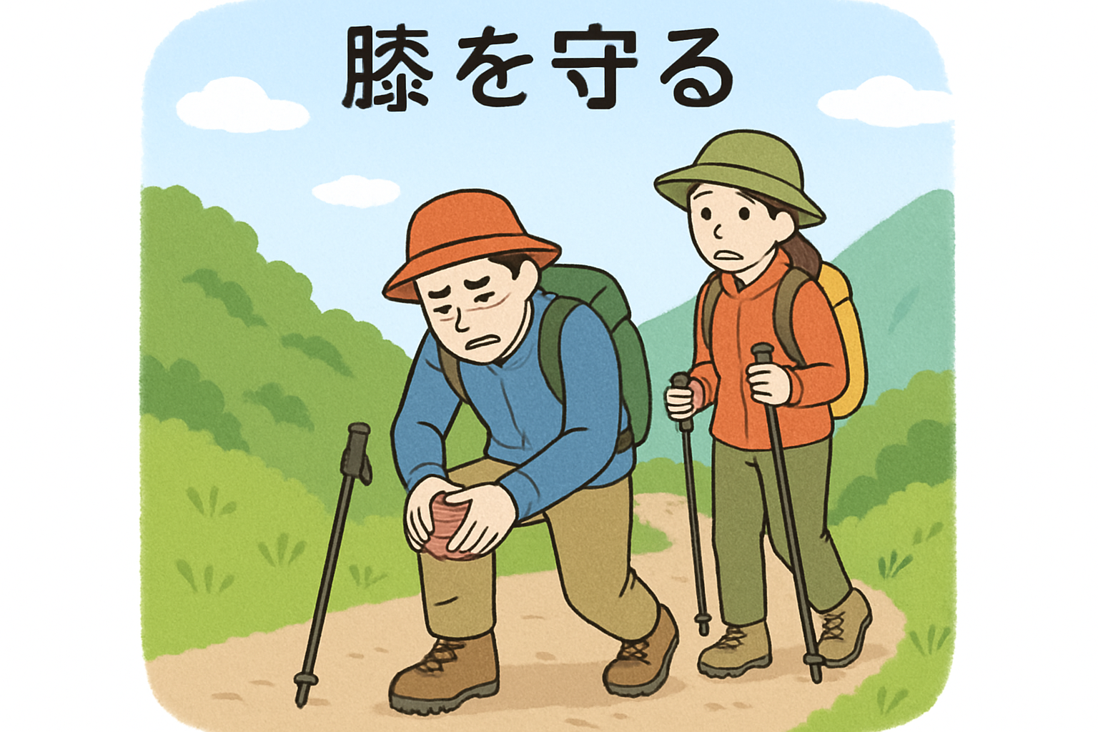 変形性膝関節症と登山3つのポイント