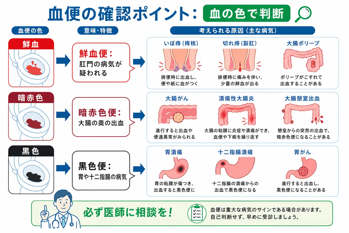 便に血が混じるのは危険なサイン?原因となる病気と受診の目安 | あけぼの橋内科・内視鏡内科
