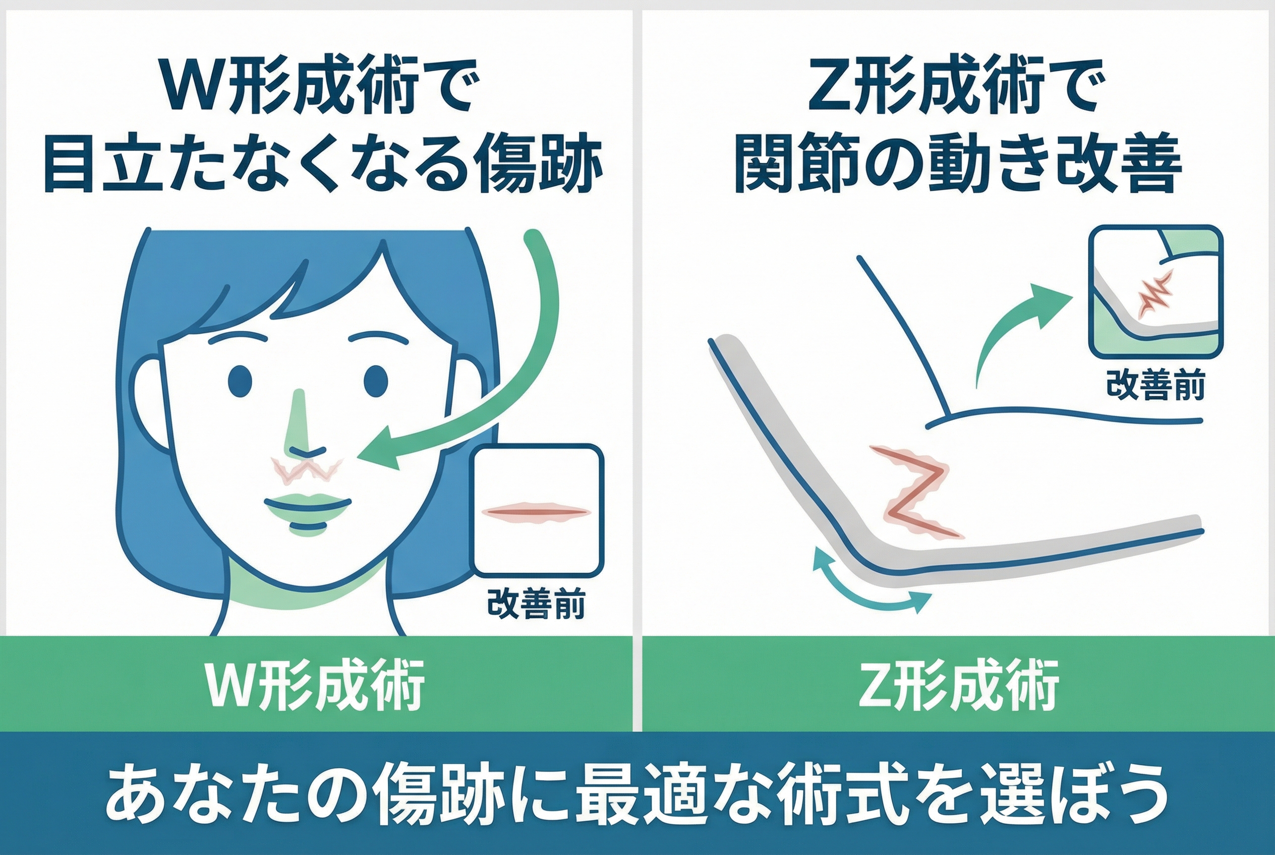 あなたの傷跡に最適なのは？術式選びのポイントと効果