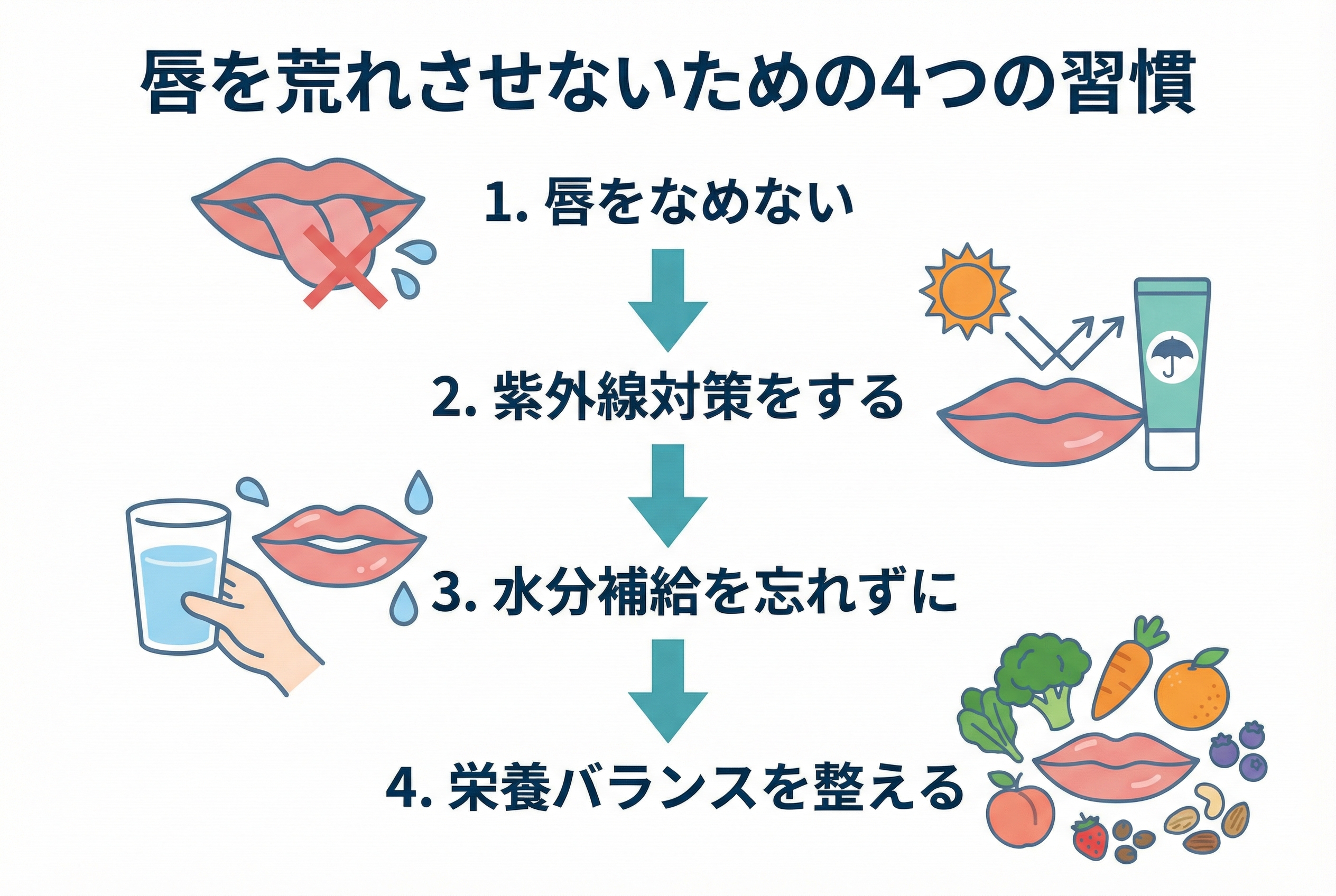 軟膏に頼らない!荒れにくい唇を育てるための予防習慣
