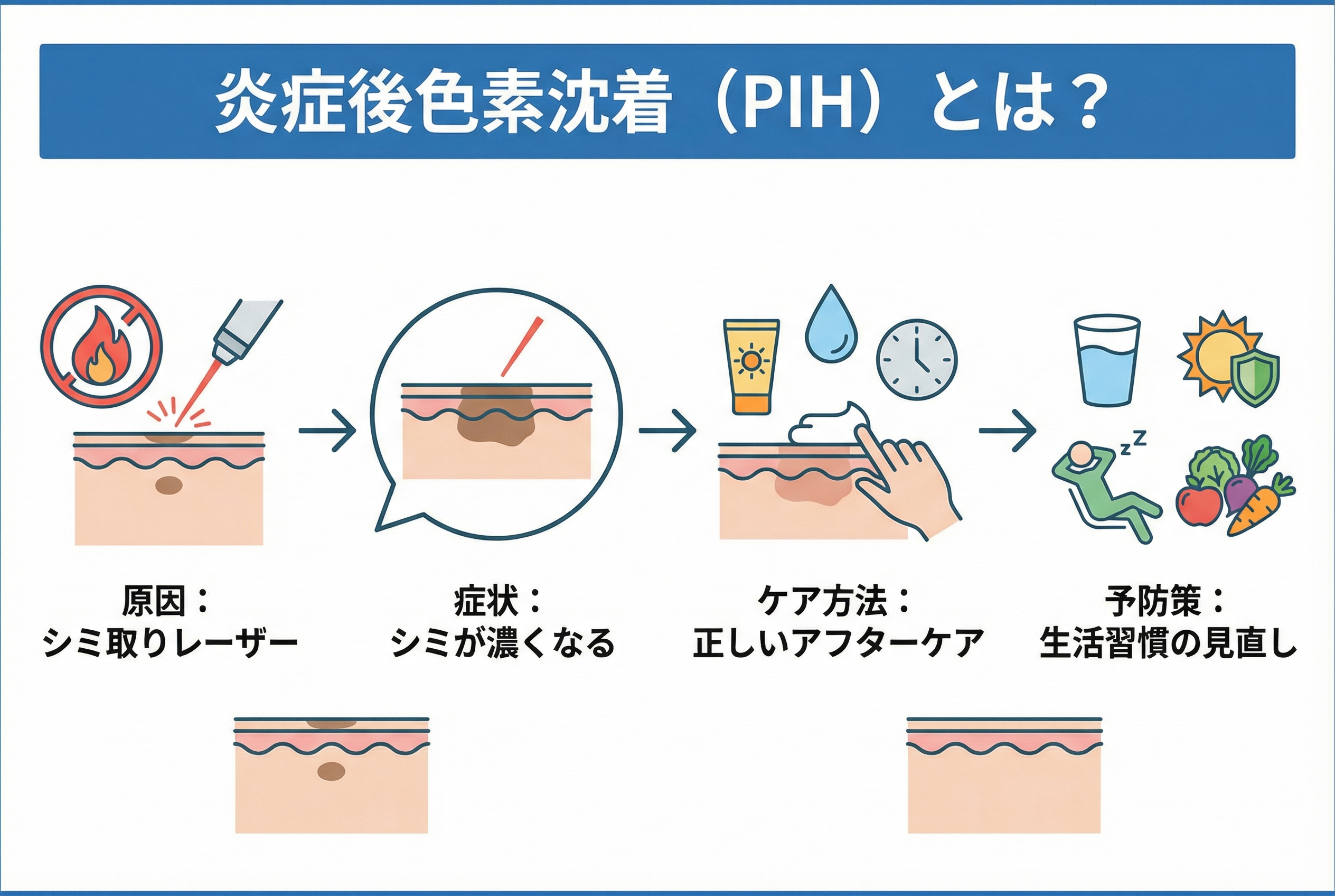 シミ取り後にシミが濃くなる「炎症後色素沈着」の正体