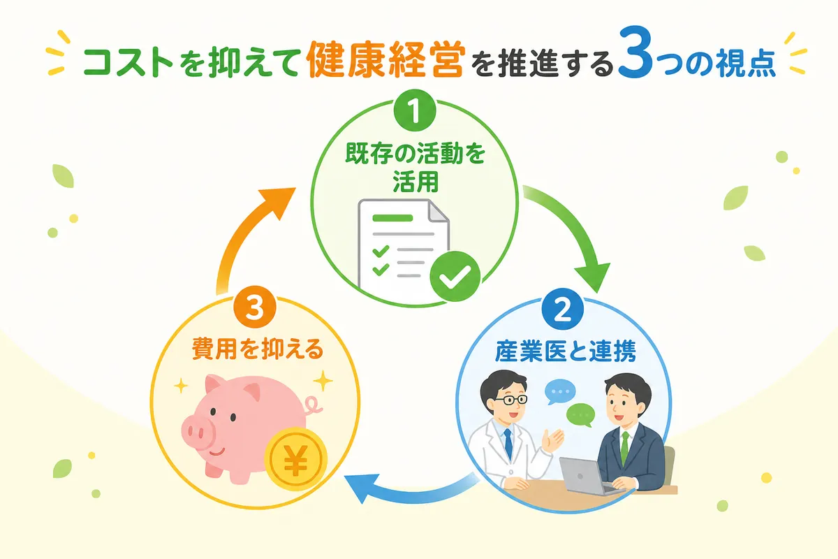 助成金に頼らない！コストを抑えて健康経営を推進する3つの視点