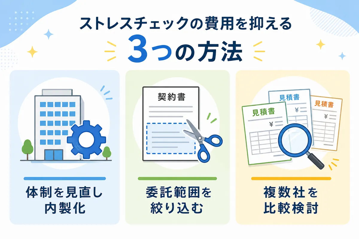 助成金に頼らずストレスチェックの費用を抑える3つの方法
