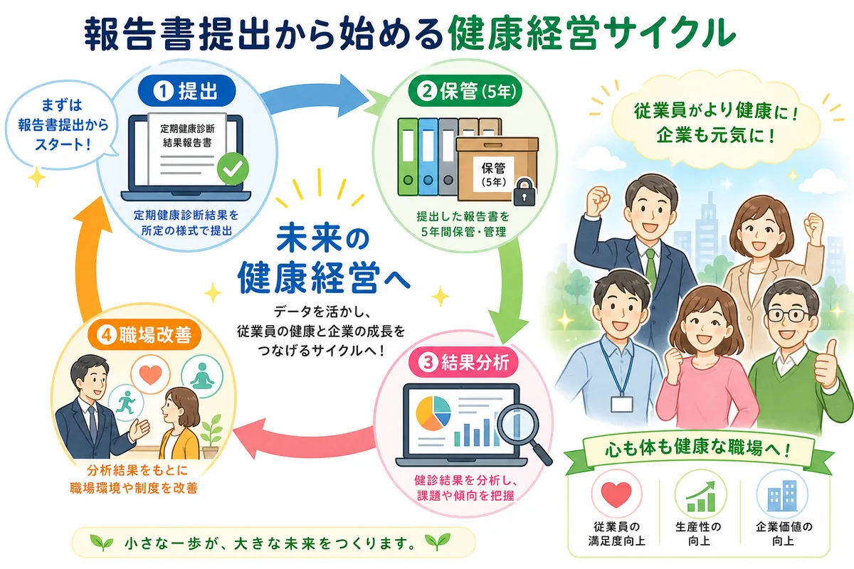 報告書は提出して終わりじゃない!未来の健康経営につなげる2つの視点