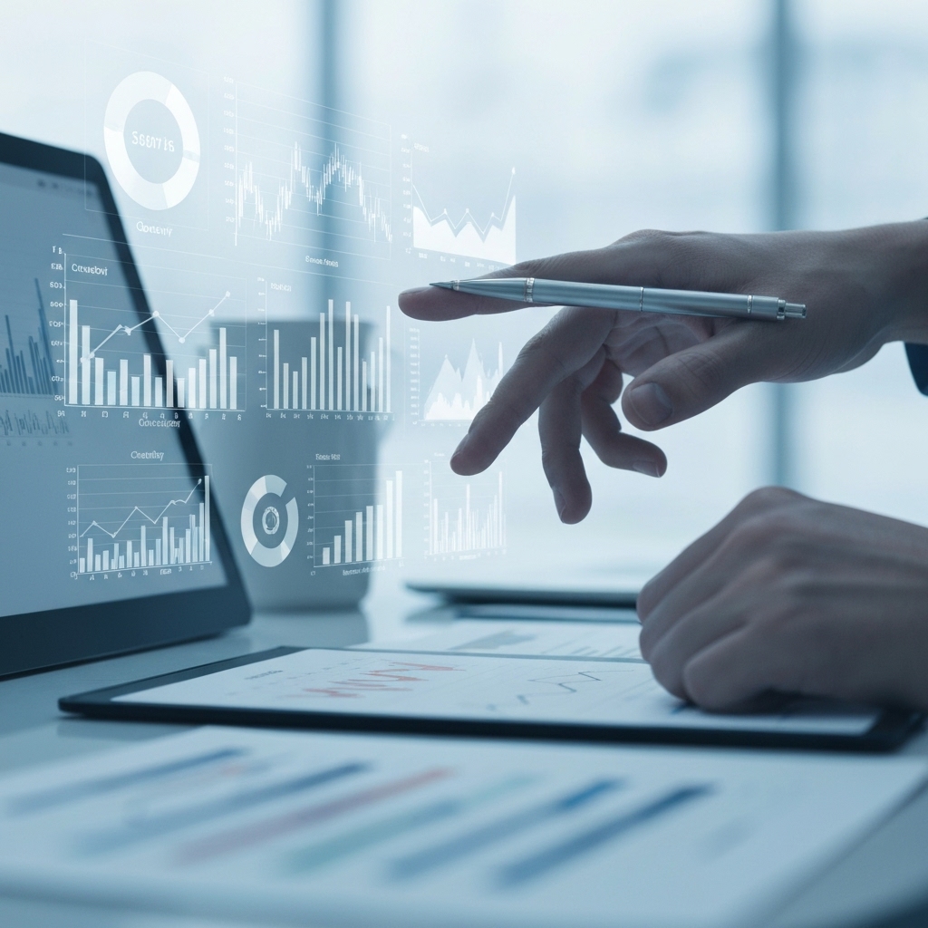 Financial charts and data analysis