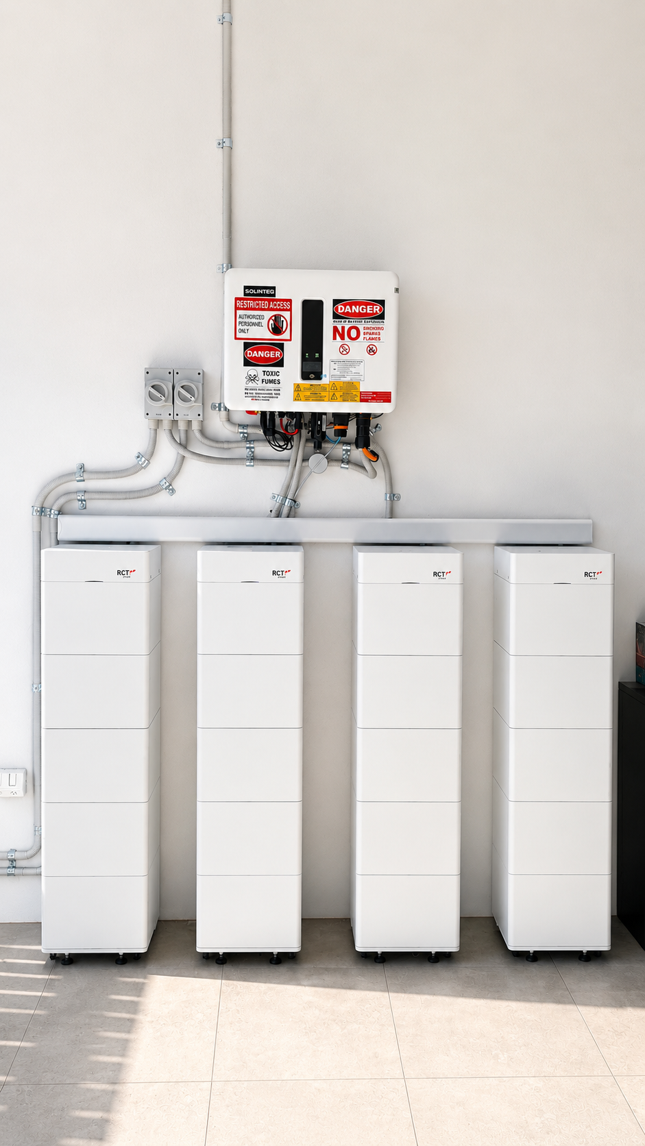 A battery bank that runs the whole house.