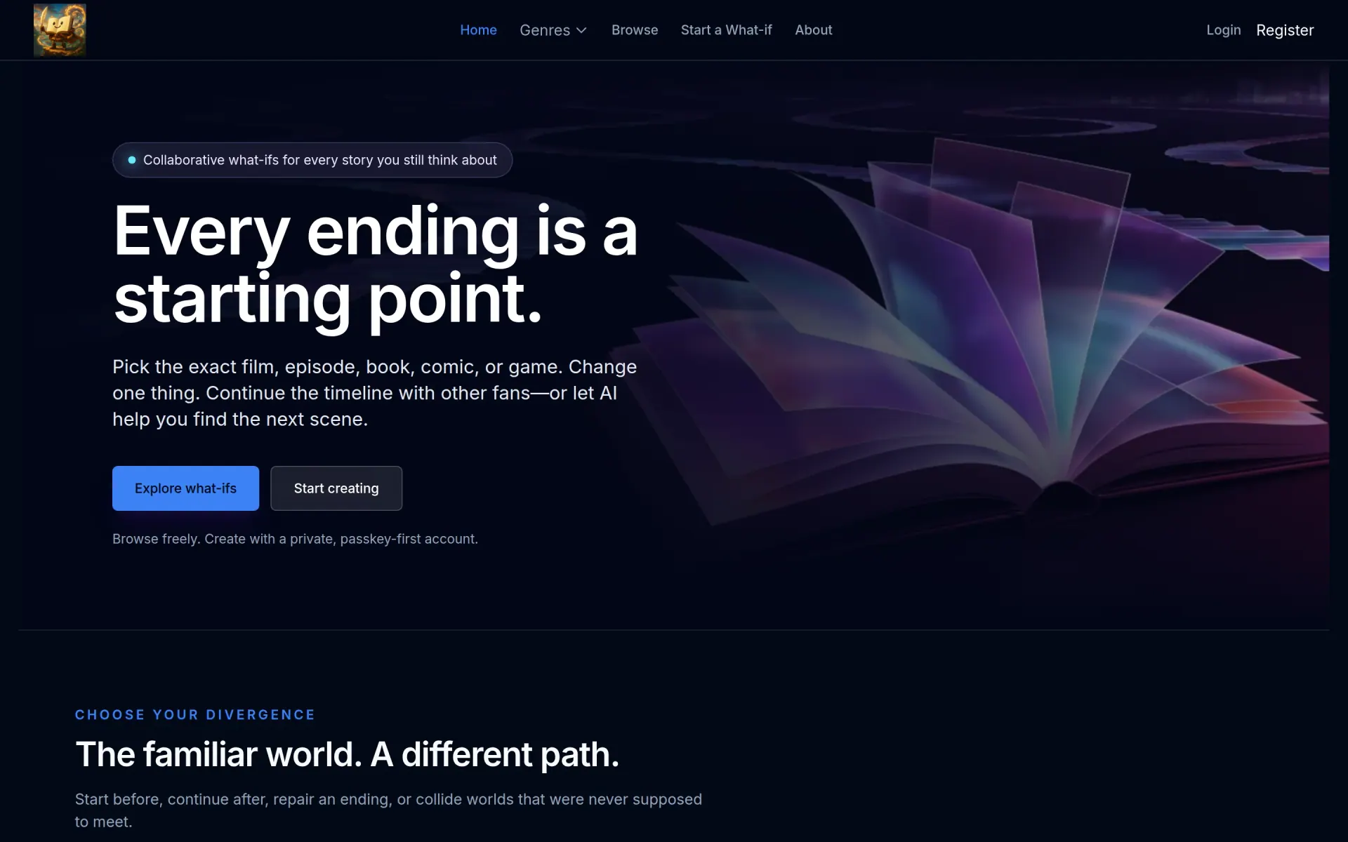 ContinueThe.Quest — A collaborative storytelling platform where unfinished stories find their endings.