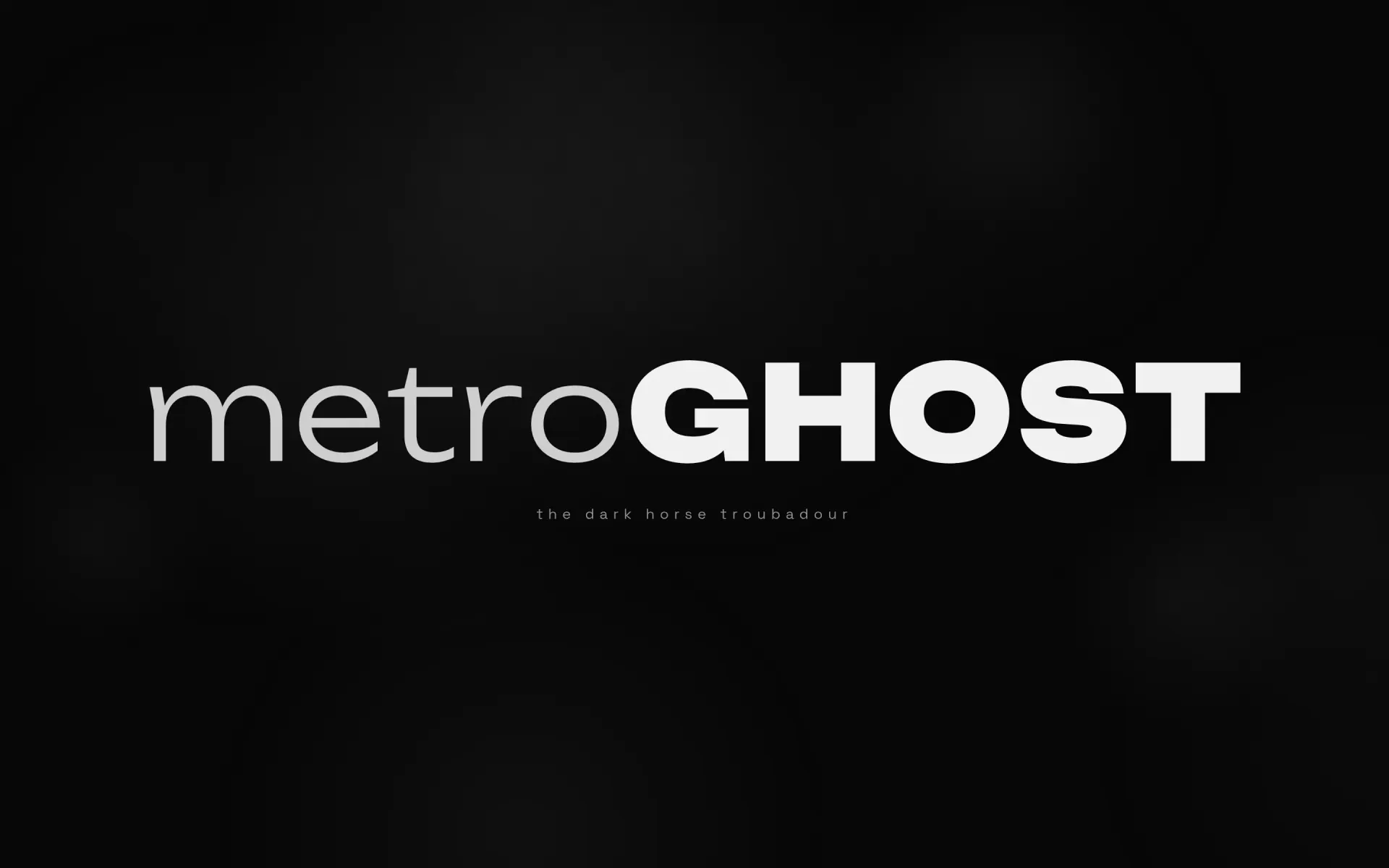 metroGHOST — One dark animated page that links every platform an artist is on — with a full funnel and analytics stack behind it.