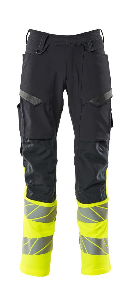 Housut polvipaikoilla He-Vis/Navy