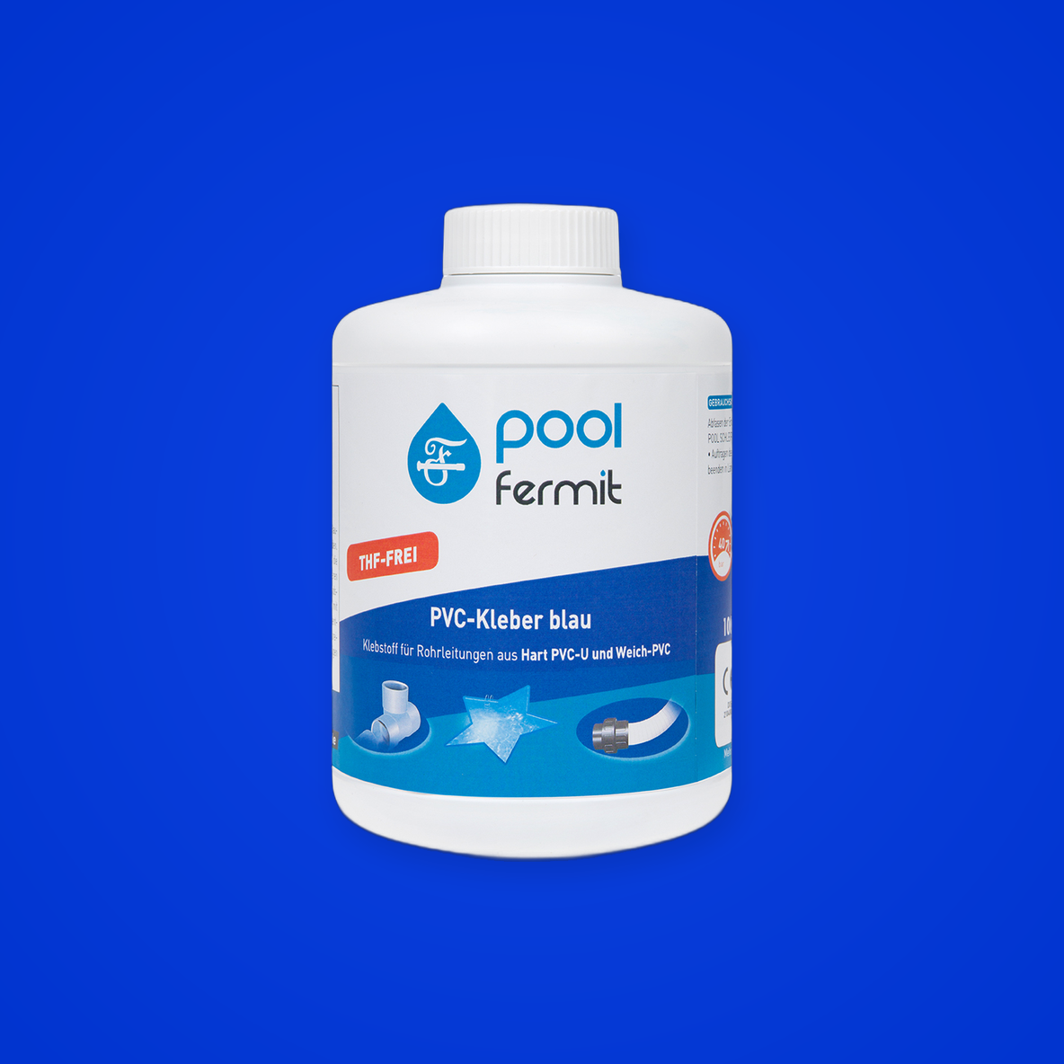 PVC-Kleber blau mit Pinsel – Fermit