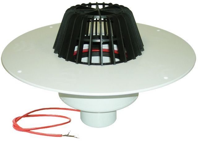 Dachablauf DN125 mit PVC-Kragen und Heizung (10-30W/230V) – HL Hutterer & Lechner Produkt