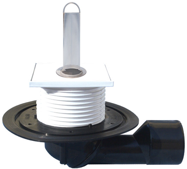 Bodenablauf DN50/75 drehbar mit Geruchsverschluss, Ventilplatte und Standrohr 100mm – HL Hutterer & Lechner Produkt