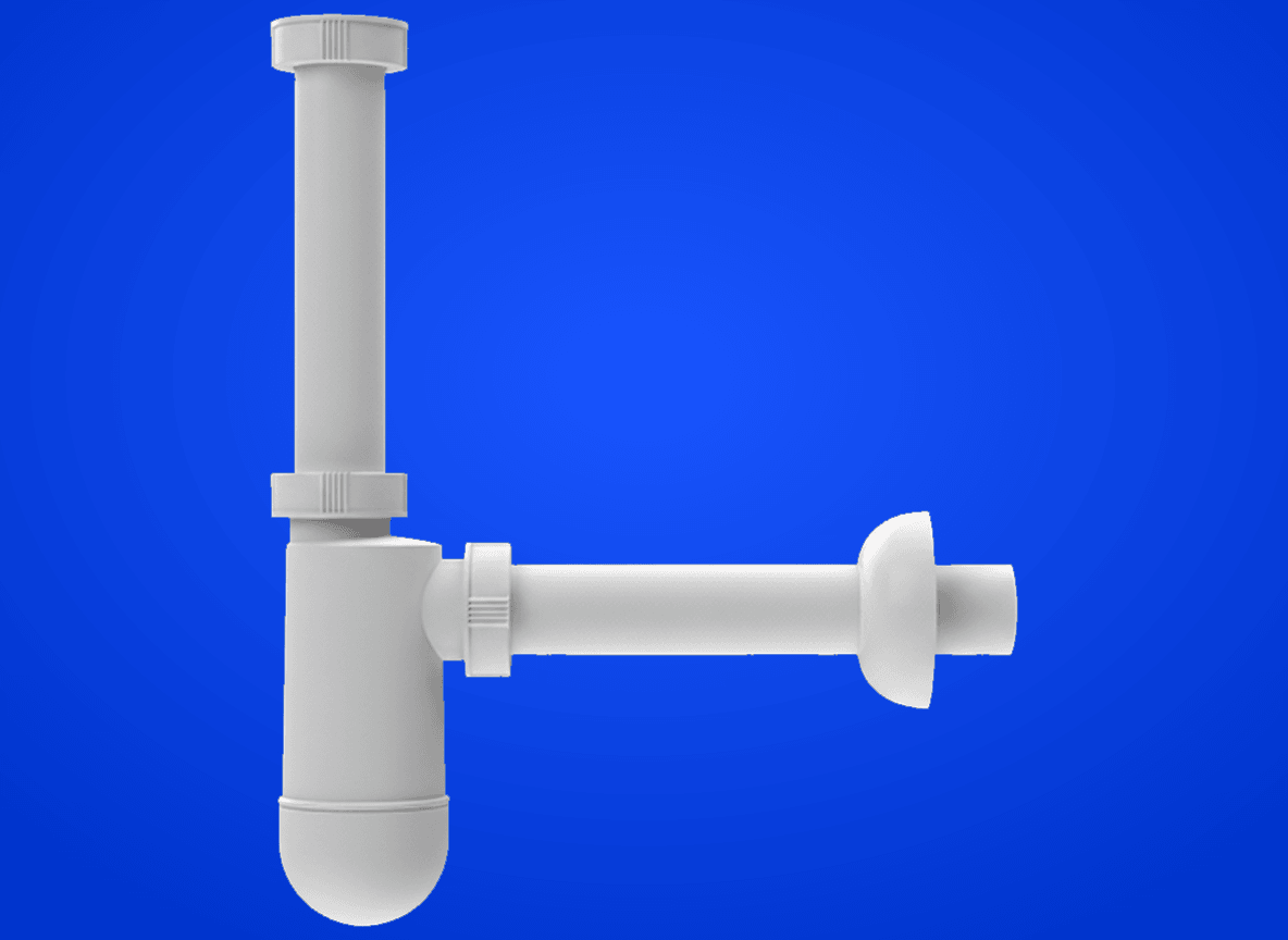 Waschtisch-Siphon DN32x5/4" mit Rosette