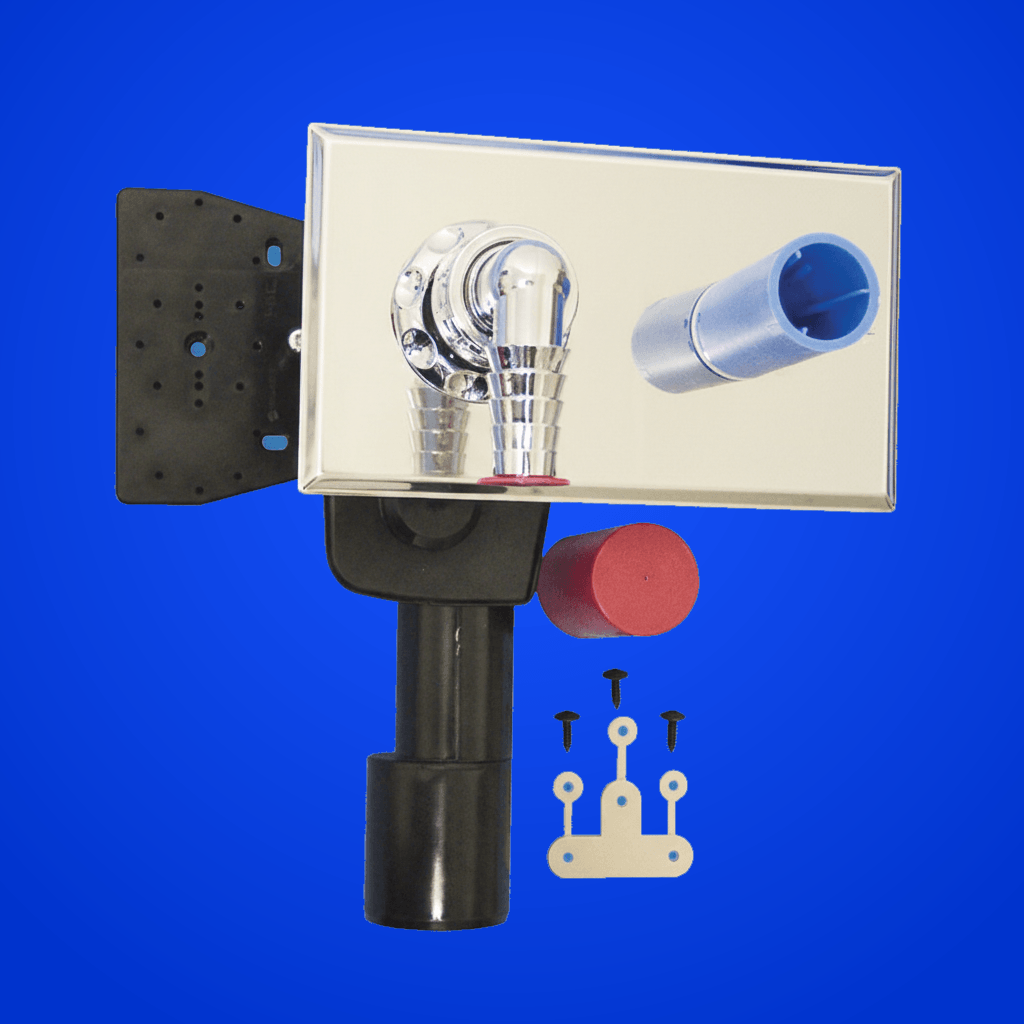 Waschgeräte-UP-Siphon DN40/50 mit Vorbereitung für integrierten Wasseranschluss - 180x100mm