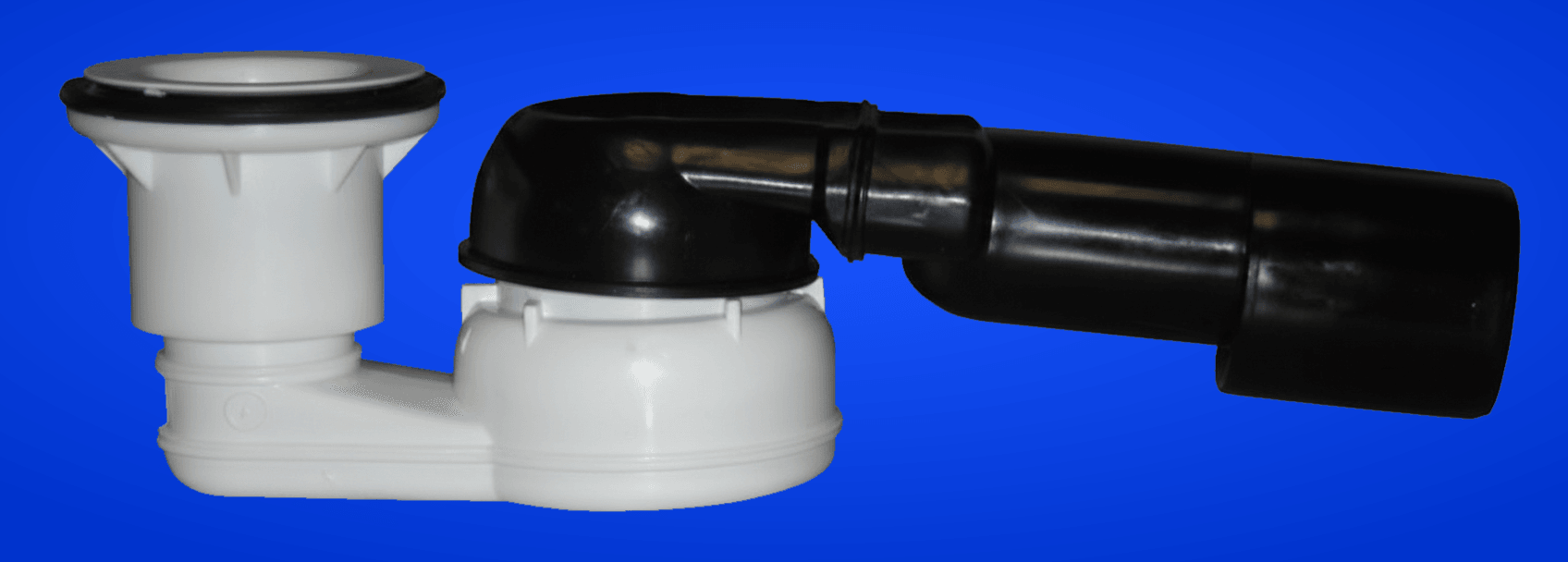 Brausetassensiphon DN40/50x6/4" waagrecht mit Kugelgelenkanschluss