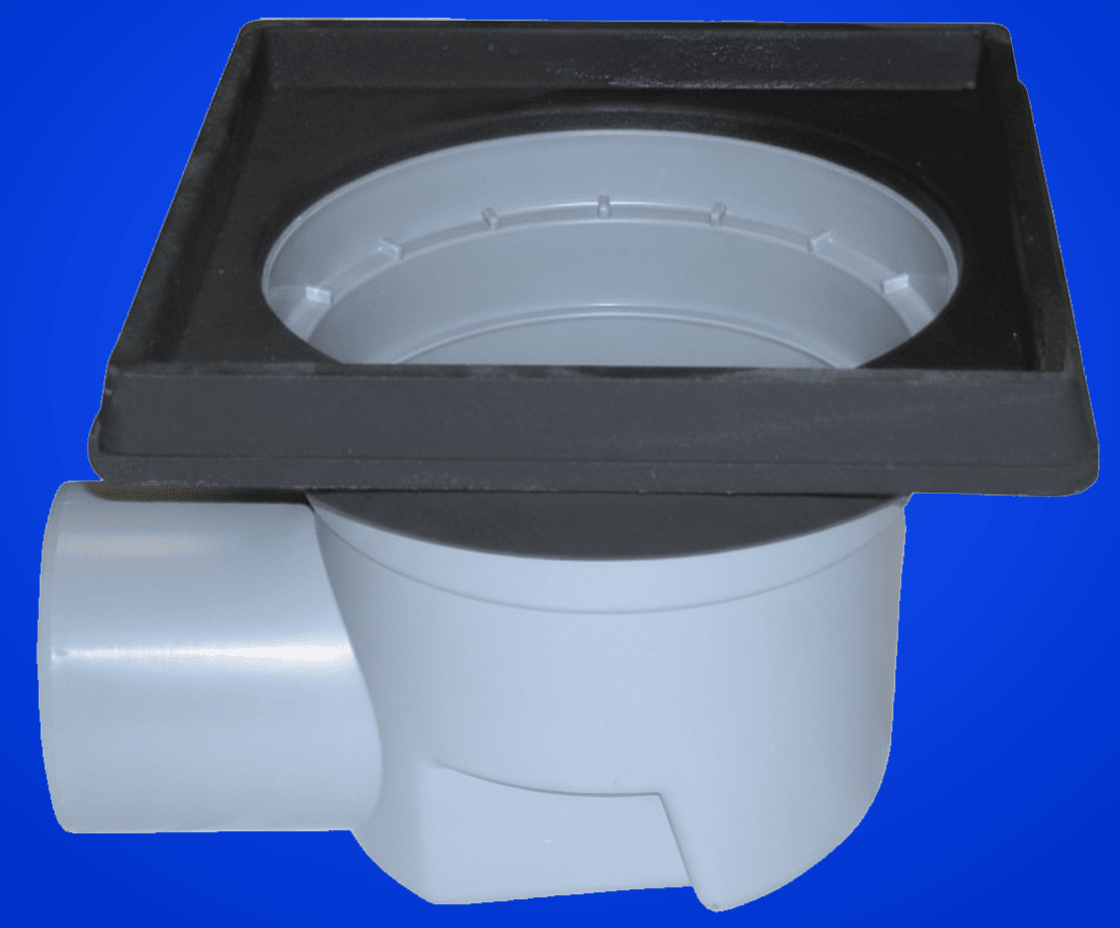 Perfektablaufkörper DN110 waagrecht, Gussrahmen 260x260mm