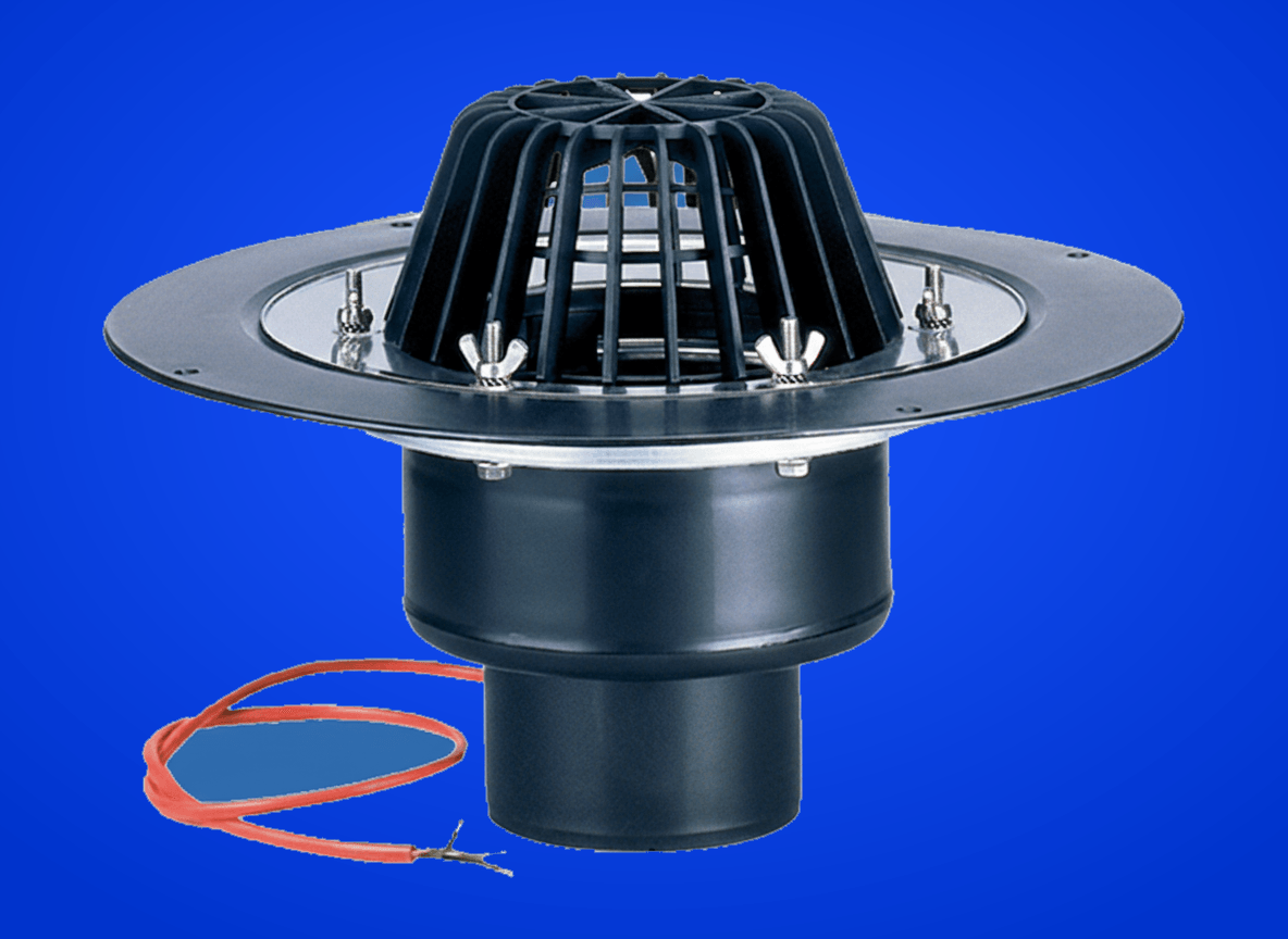 Dachablauf DN110 mit Klemmelement und Heizung (10-30W/230V)