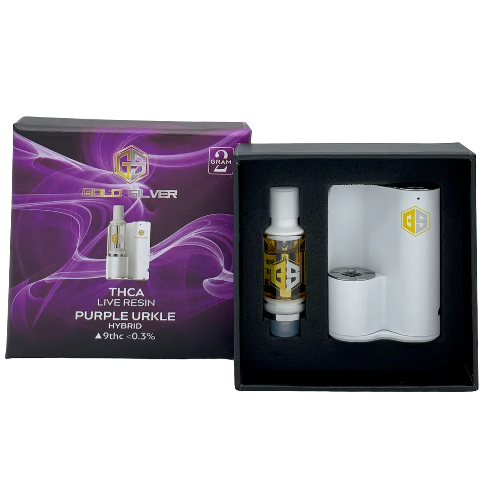 Gold Silver THC-A Cartridge 2 g - Purple Urkle