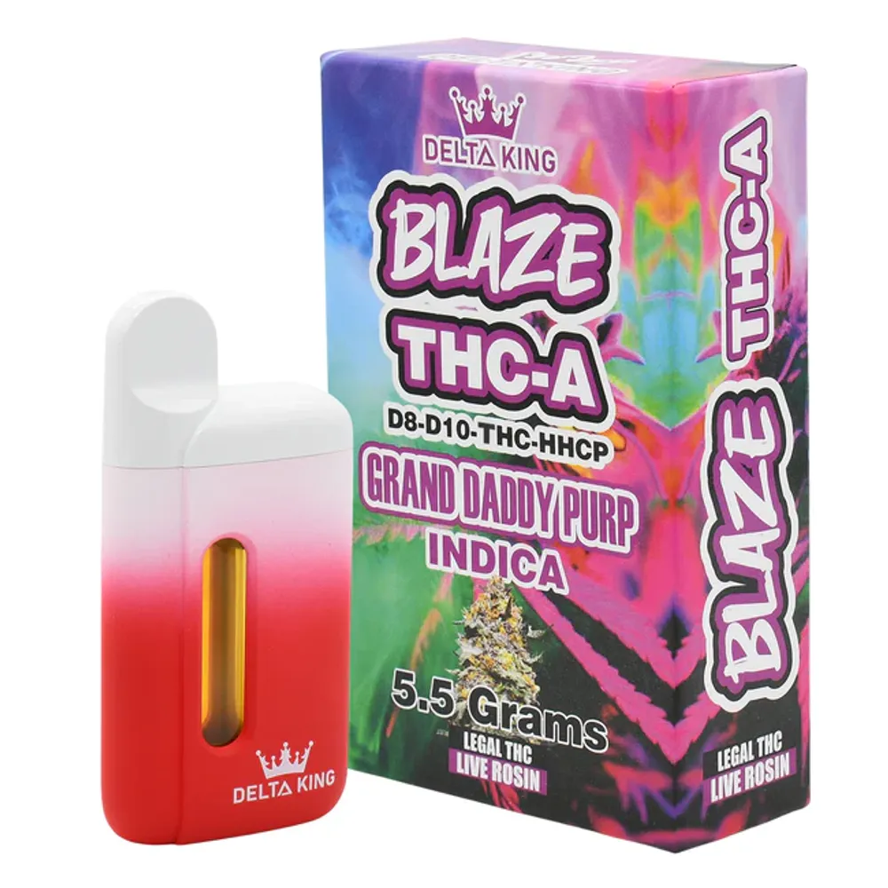 Product image 1 of 1 for BLAZE THCA Disposable Vape Pen 5500mg Grand Daddy Purple