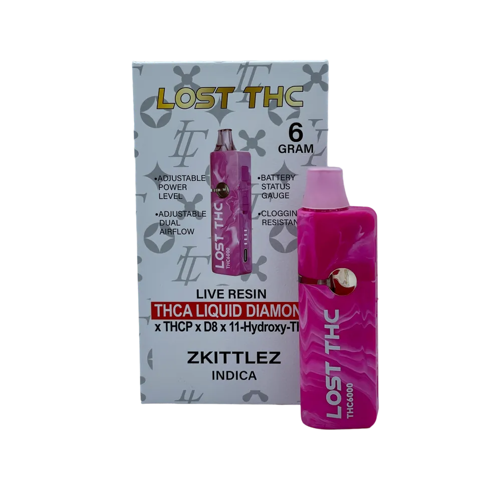 Product image 1 of 1 for Lost THC 6 gram Disposable -Zkittlez