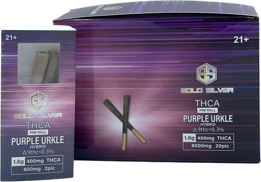 Product image 1 of 1 for Gold Silver THC-A Pre Roll 2 Pack - Purple Urkle ( Hybrid)