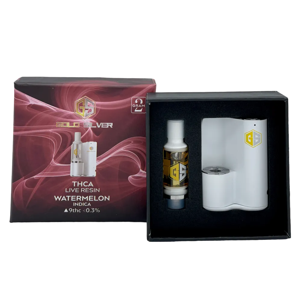 Gold Silver THC-A Cartridge 2 g - Watermelon | 2g: Watermelon