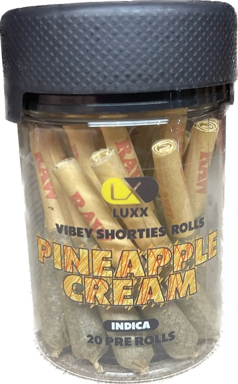 Luxx Vibey Shorties Rolls Pineapple Cream 20ct | Indica: Pineapple Cream