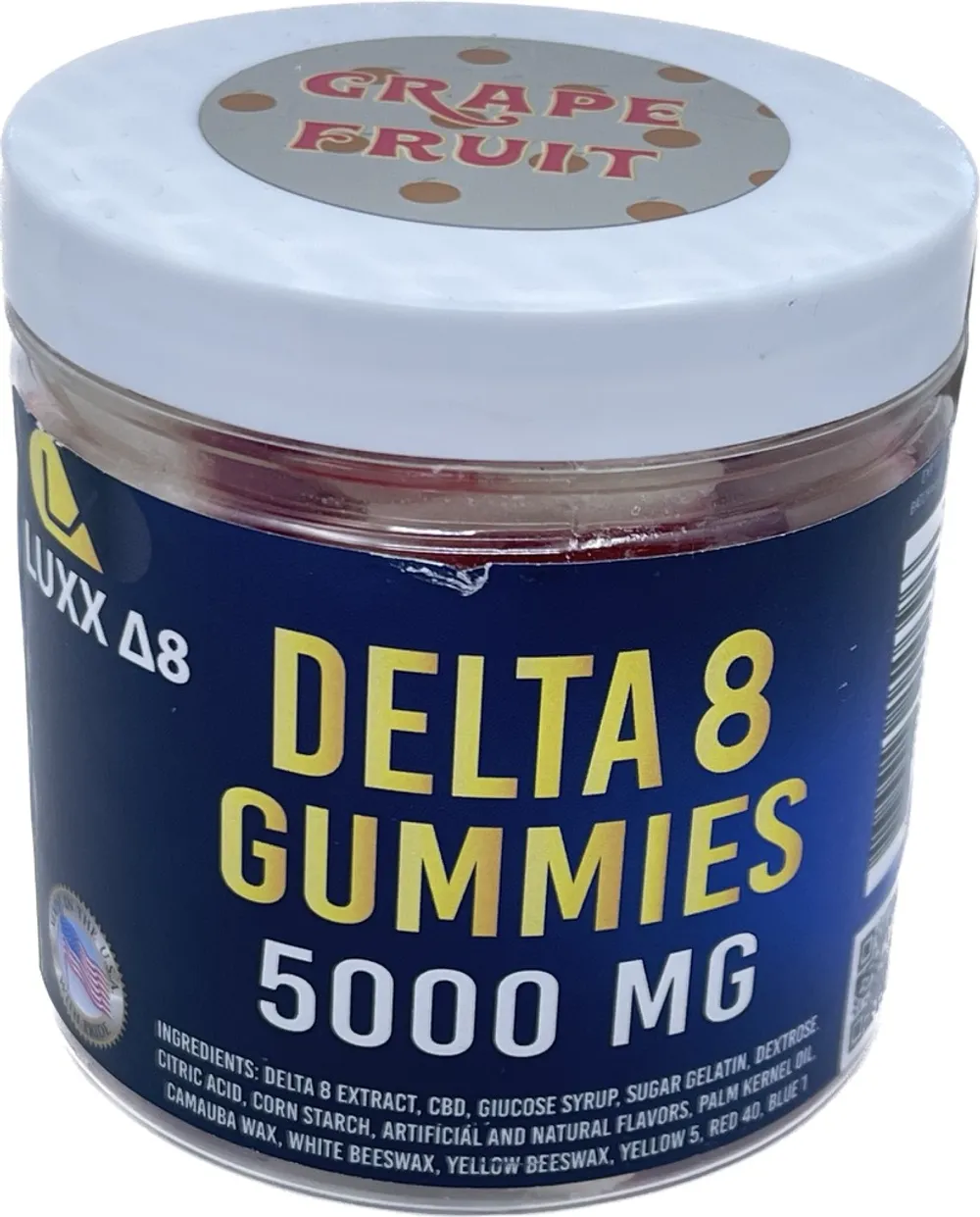 Luxx Delta 8 Gummies 5000mg Grapefruit | 5000mg: Grapefruit