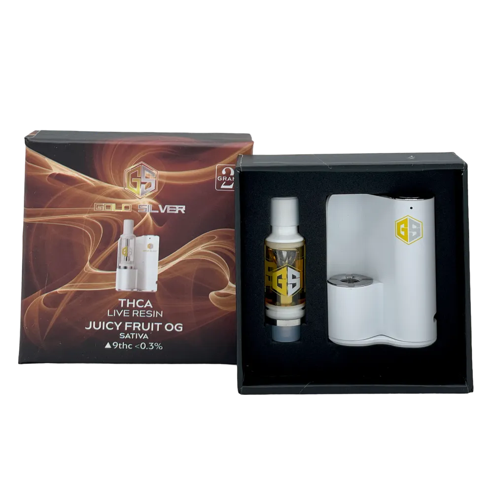 Product image 1 of 1 for Gold Silver THC-A Cartridge 2 g -Juicy Fruit OG