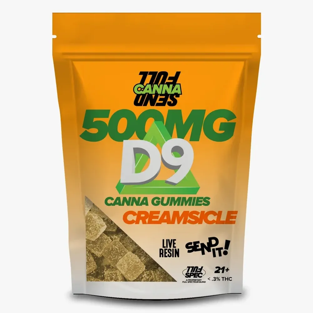 Product image 1 of 1 for Full Send Delta 9 Gummies 500mg Creamsicle 5Pk Box