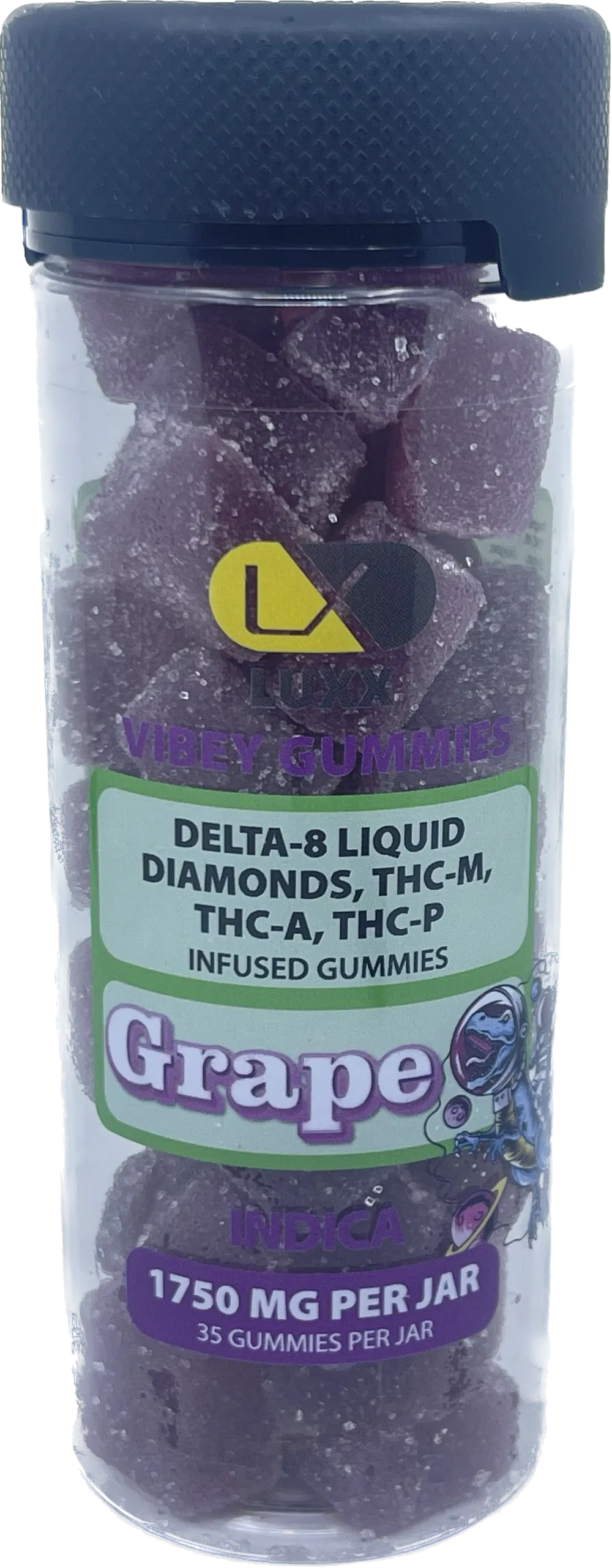 Luxx Vibey Gummies 1750mg - Grape | Indica: Grape