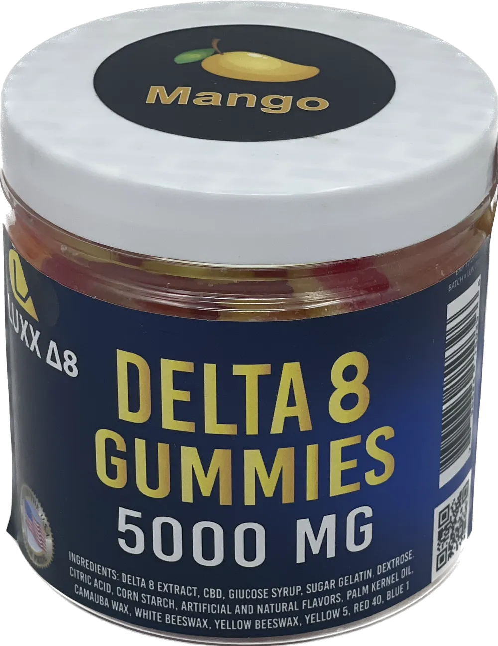 Luxx Delta 8 Gummies 5000mg Mango