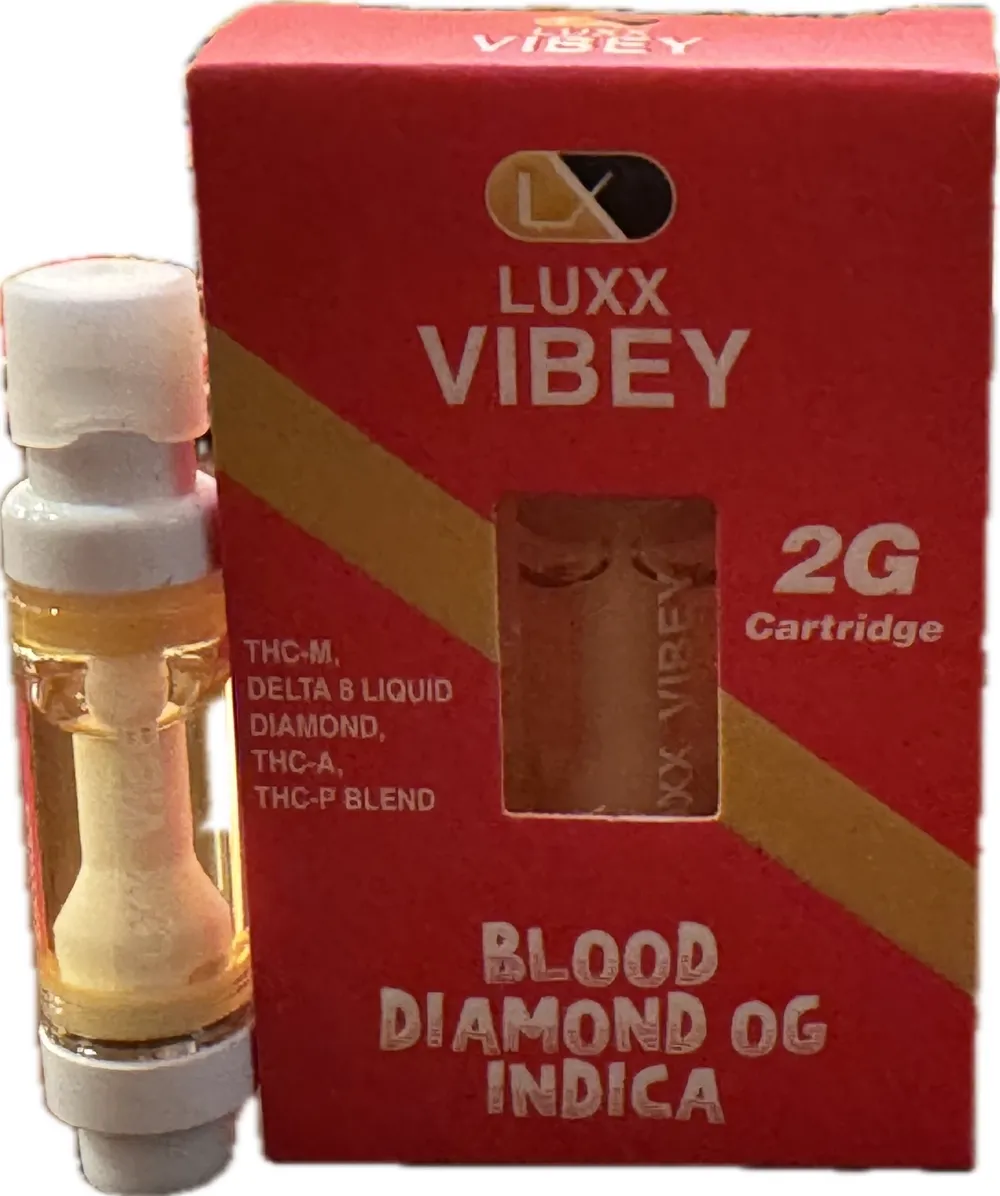 Luxx Vibey THCA-THC-P HHC liquid Diamond 2g Cartridge - Blood Diamond