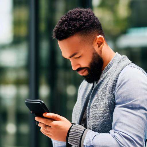 スマホを操作している男性