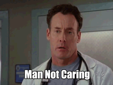 Man Not Caring