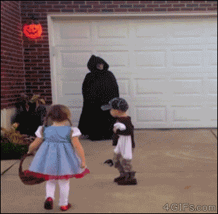 “No Thanks” Halloween Kid Reaction