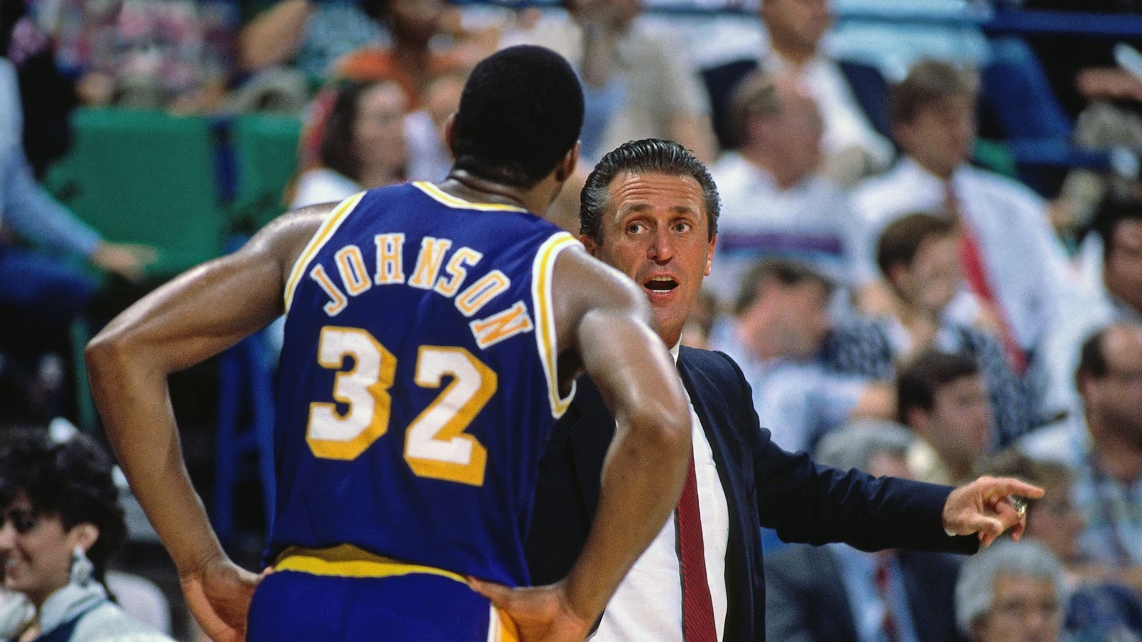 Magic Johnson and Pat Riley, 1997 Season - NBA.com | Lumikha Teams