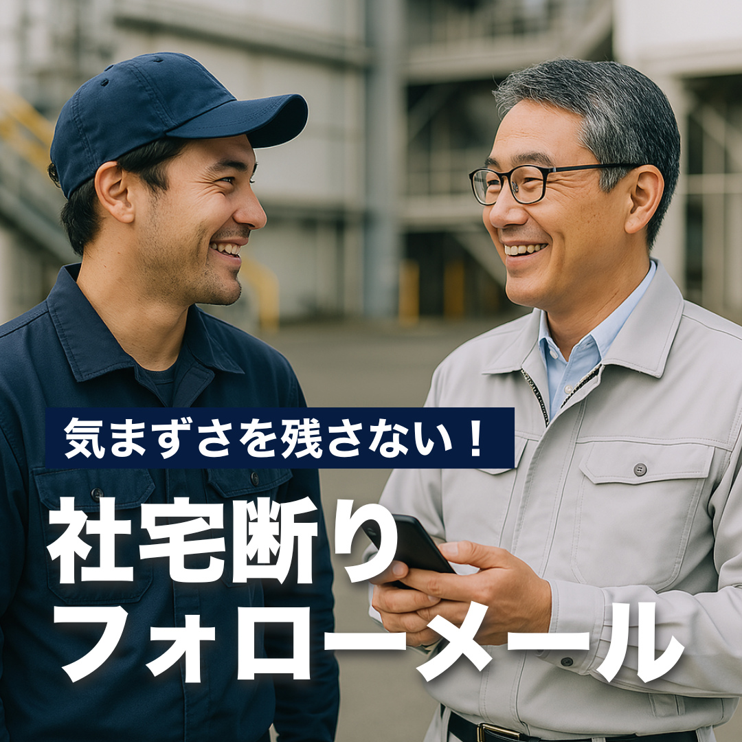 気まずさを残さない！社宅断りフォローメール