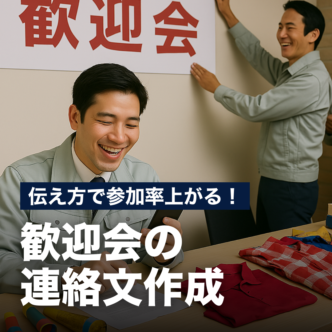 伝え方で参加率上がる！歓迎会の連絡文作成