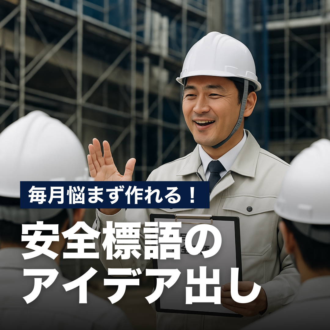 毎月悩まず作れる！現場向けの安全標語
