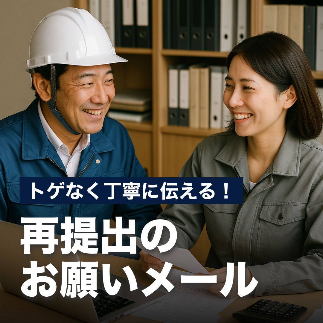 トゲなく丁寧に伝える！再提出のお願いメール